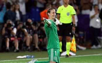 Ann-Katrin Berger védelme 10 játékost küldött az Euro 2025 elődöntőbe (Getty Images)