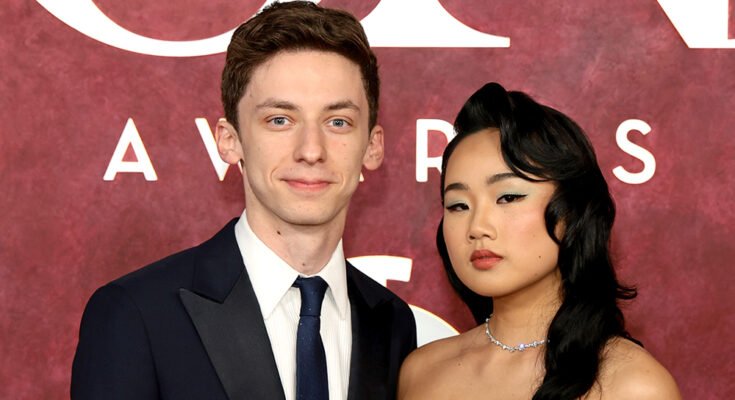 NEW YORK, NEW YORK - JUNE 08: (L-R) Andrew Barth Feldman and Helen J Shen attend The 78th Annual Tony Awards at Radio City Music Hall on June 08, 2025 in New York City. (Photo by Dimitrios Kambouris/Getty Images for Tony Awards Productions)