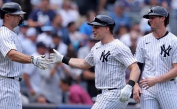 A Yankees egy pár áramkört termel a polcokon esőben áztatott 7-4-es győzelemben