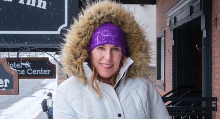 Egy fotó Amy Berg rendezőről a Sundance Filmfesztiválon