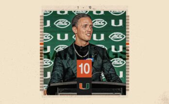 Carson Beck most egynegyede a Miami számára. (Grant Thomas / Yahoo Sports)